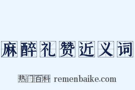 麻醉礼赞近义词是什么意思的图片